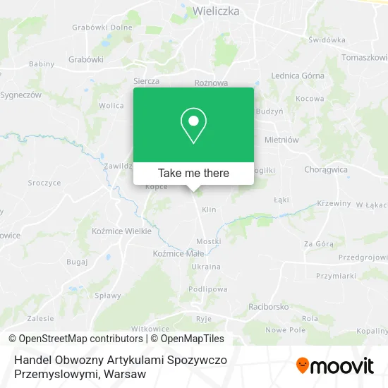 Карта Handel Obwozny Artykulami Spozywczo Przemyslowymi