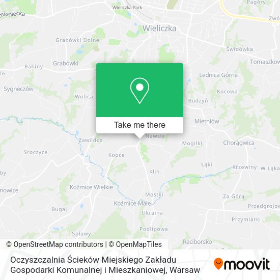 Oczyszczalnia Ścieków Miejskiego Zakładu Gospodarki Komunalnej i Mieszkaniowej map