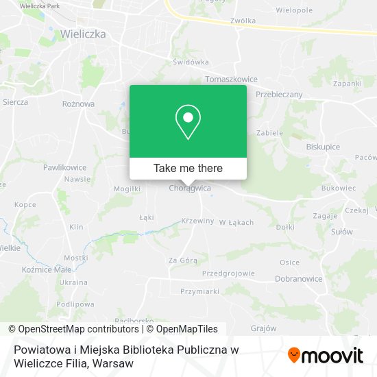 Powiatowa i Miejska Biblioteka Publiczna w Wieliczce Filia map