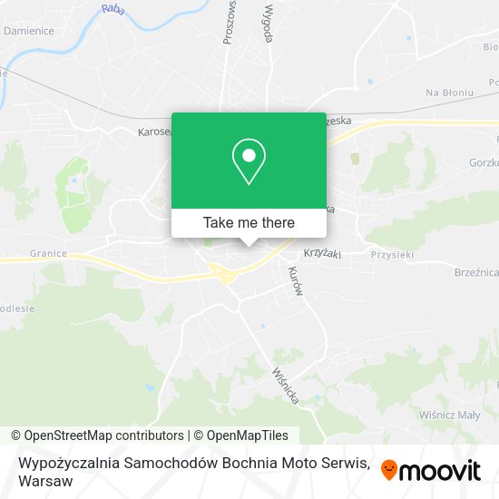 Wypożyczalnia Samochodów Bochnia Moto Serwis map