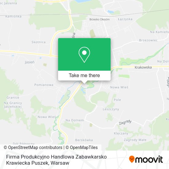 Firma Produkcyjno Handlowa Zabawkarsko Krawiecka Puszek map