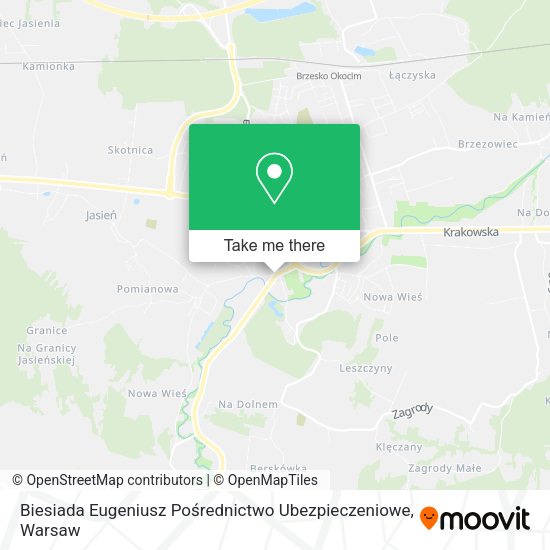 Biesiada Eugeniusz Pośrednictwo Ubezpieczeniowe map