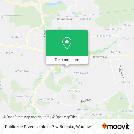 Publiczne Przedszkole nr 7 w Brzesku map