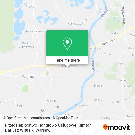 Przedsiębiorstwo Handlowo Usługowe Klimtar Dariusz Witusik map