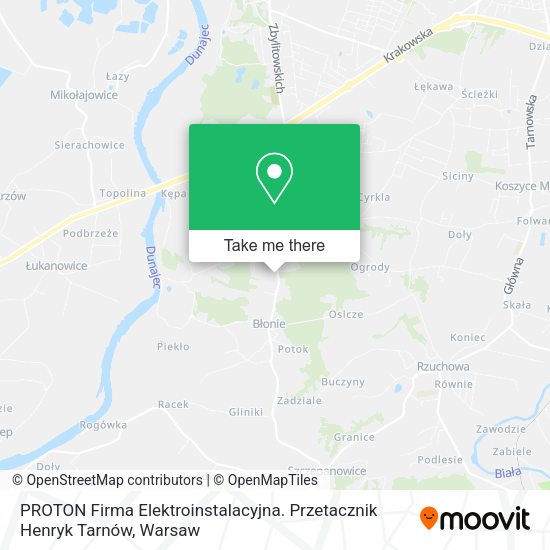 PROTON Firma Elektroinstalacyjna. Przetacznik Henryk Tarnów map