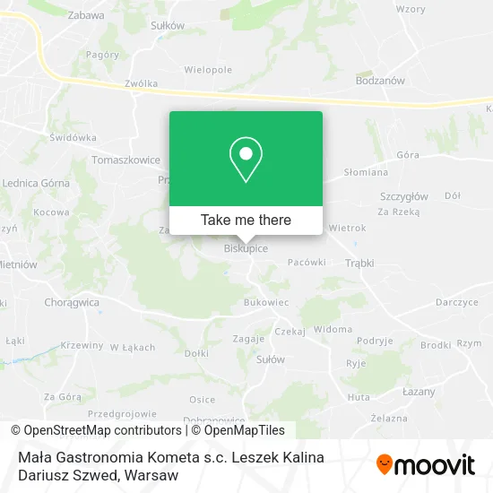 Mała Gastronomia Kometa s.c. Leszek Kalina Dariusz Szwed map