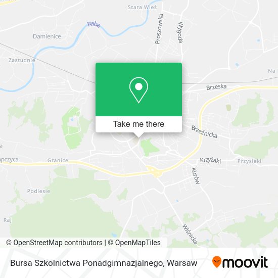 Bursa Szkolnictwa Ponadgimnazjalnego map