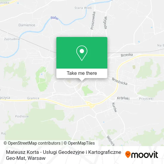 Карта Mateusz Korta - Usługi Geodezyjne i Kartograficzne Geo-Mat