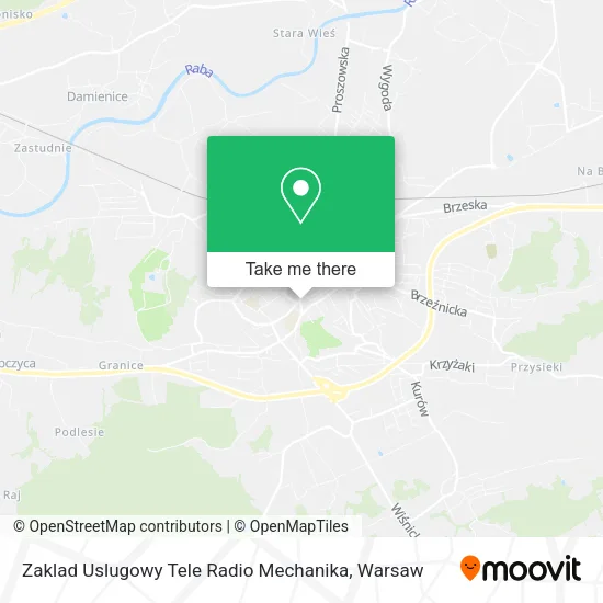 Карта Zaklad Uslugowy Tele Radio Mechanika