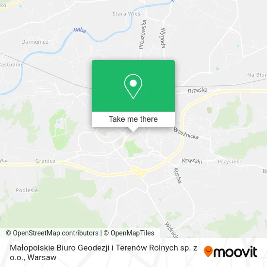 Карта Małopolskie Biuro Geodezji i Terenów Rolnych sp. z o.o.