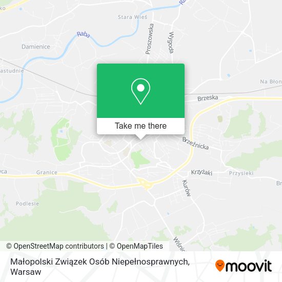 Małopolski Związek Osób Niepełnosprawnych map