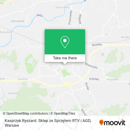 Kasprzyk Ryszard. Sklep ze Sprzętem RTV i AGD map