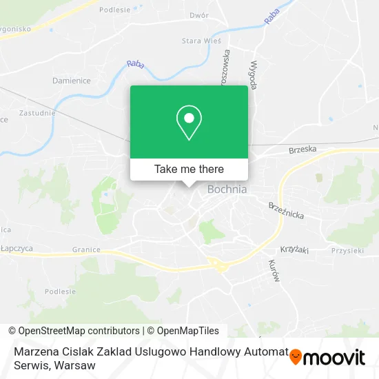 Marzena Cislak Zaklad Uslugowo Handlowy Automat Serwis map