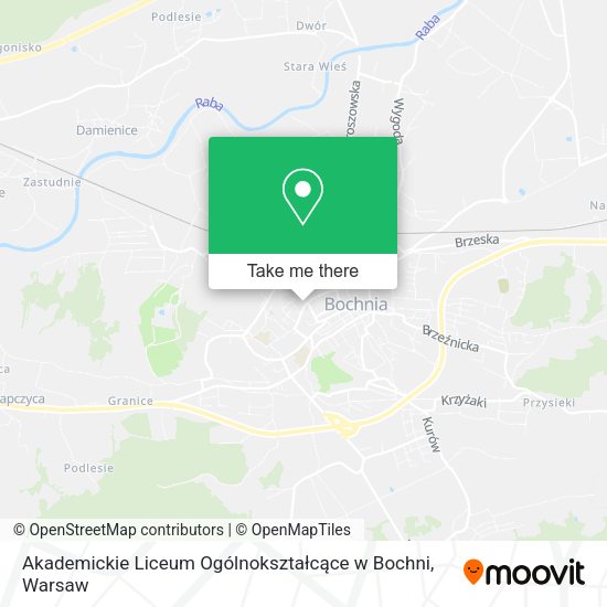 Akademickie Liceum Ogólnokształcące w Bochni map