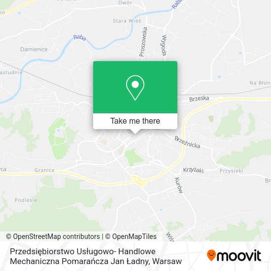 Przedsiębiorstwo Usługowo- Handlowe Mechaniczna Pomarańcza Jan Ładny map