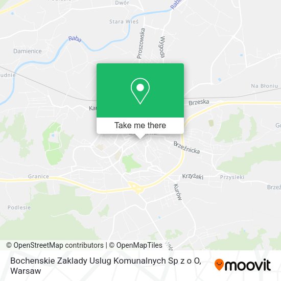 Bochenskie Zaklady Uslug Komunalnych Sp z o O map