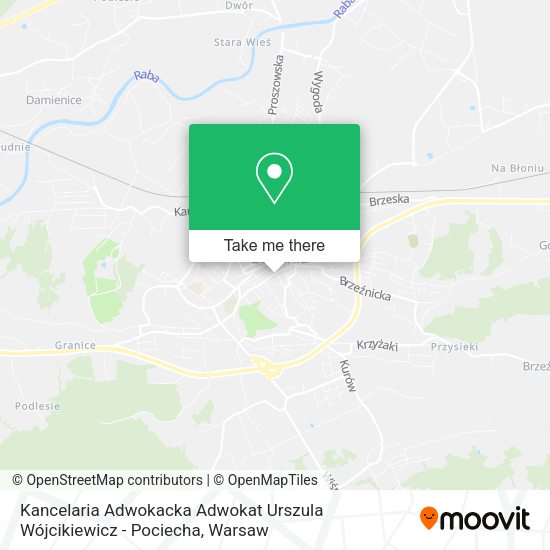 Kancelaria Adwokacka Adwokat Urszula Wójcikiewicz - Pociecha map