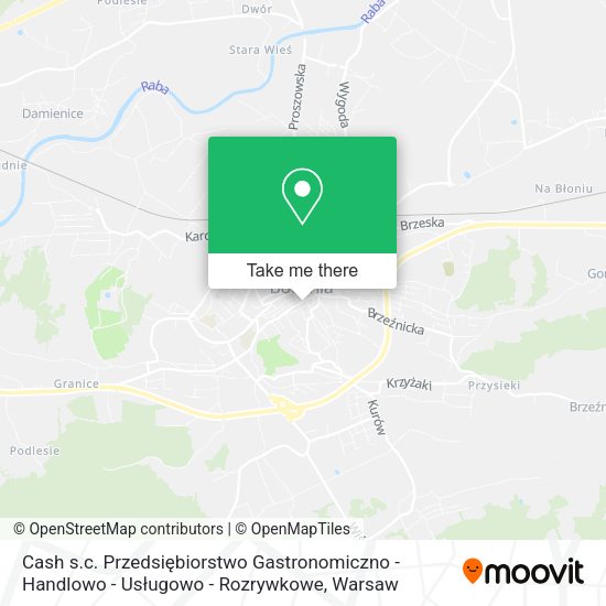 Cash s.c. Przedsiębiorstwo Gastronomiczno - Handlowo - Usługowo - Rozrywkowe map