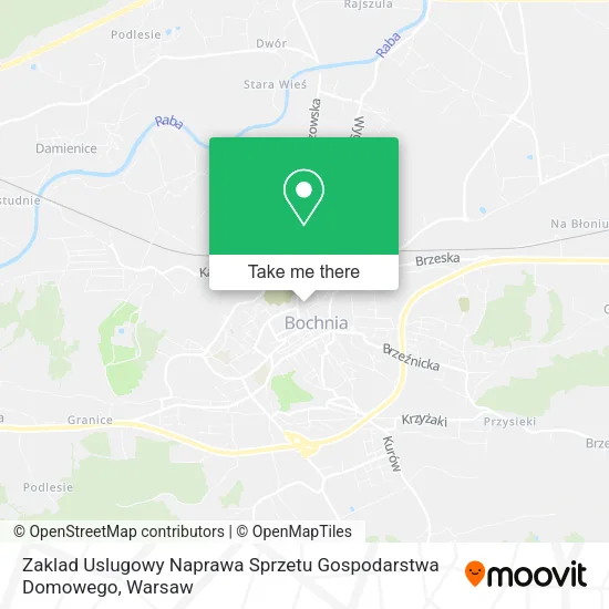 Карта Zaklad Uslugowy Naprawa Sprzetu Gospodarstwa Domowego