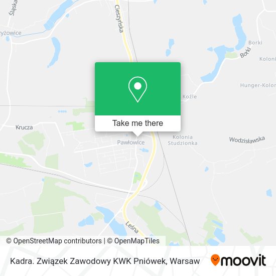 Kadra. Związek Zawodowy KWK Pniówek map