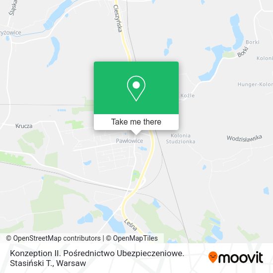 Konzeption II. Pośrednictwo Ubezpieczeniowe. Stasiński T. map