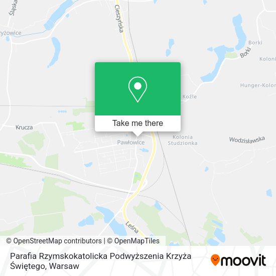 Карта Parafia Rzymskokatolicka Podwyższenia Krzyża Świętego