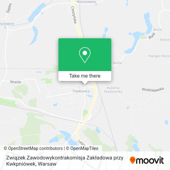 Związek Zawodowykontrakomisja Zakładowa przy Kwkpniówek map