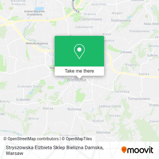 Stryszowska Elżbieta Sklep Bielizna Damska map