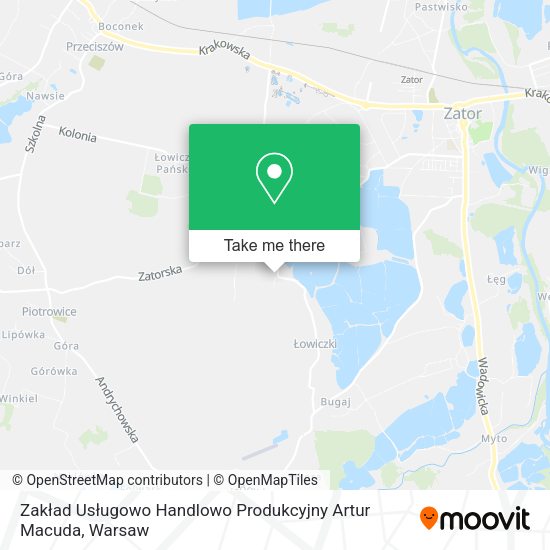 Zakład Usługowo Handlowo Produkcyjny Artur Macuda map