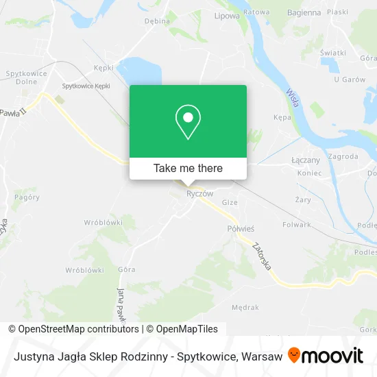 Justyna Jagła Sklep Rodzinny - Spytkowice map