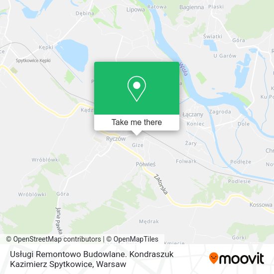 Usługi Remontowo Budowlane. Kondraszuk Kazimierz Spytkowice map