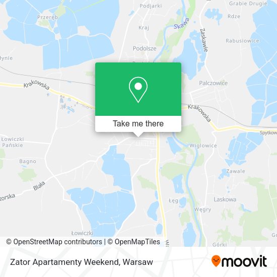 Zator Apartamenty Weekend map