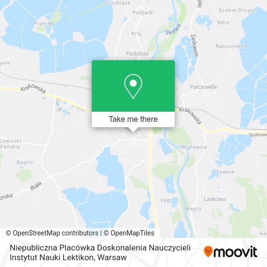 Niepubliczna Placówka Doskonalenia Nauczycieli Instytut Nauki Lektikon map