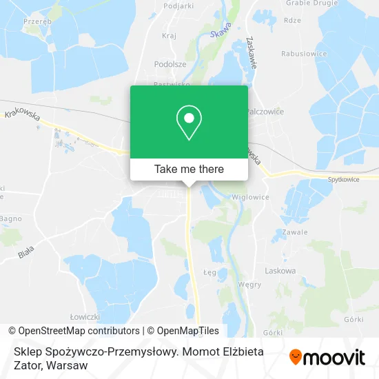 Sklep Spożywczo-Przemysłowy. Momot Elżbieta Zator map