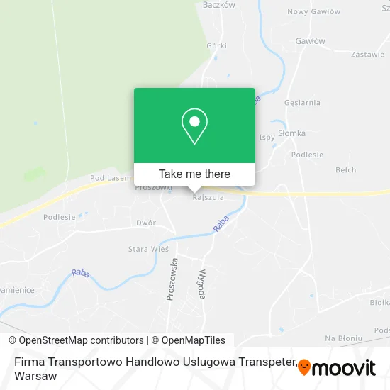 Карта Firma Transportowo Handlowo Uslugowa Transpeter