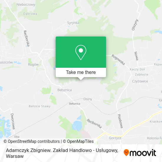 Карта Adamczyk Zbigniew. Zakład Handlowo - Usługowy