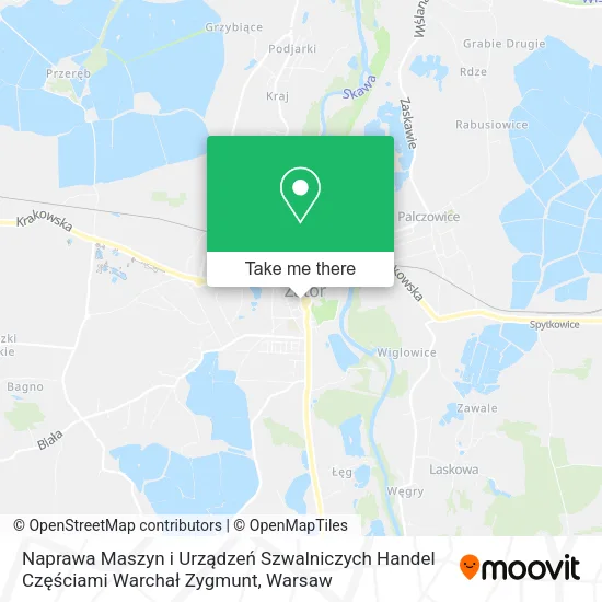 Карта Naprawa Maszyn i Urządzeń Szwalniczych Handel Częściami Warchał Zygmunt