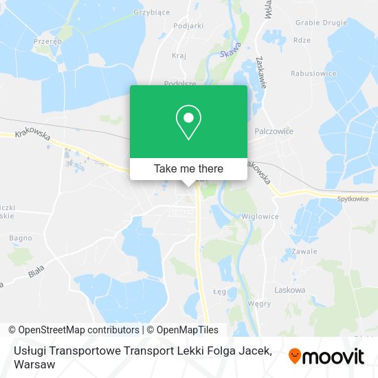 Карта Usługi Transportowe Transport Lekki Folga Jacek