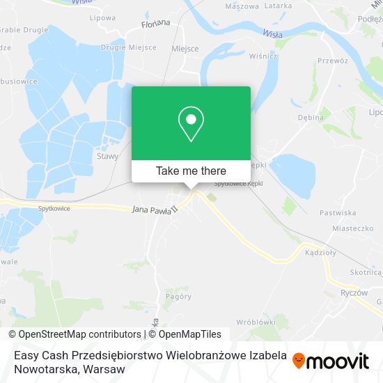 Easy Cash Przedsiębiorstwo Wielobranżowe Izabela Nowotarska map