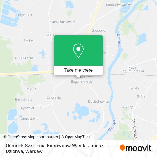 Ośrodek Szkolenia Kierowców Wanda Janusz Dzierwa map