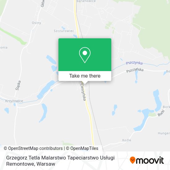 Grzegorz Tetla Malarstwo Tapeciarstwo Usługi Remontowe map