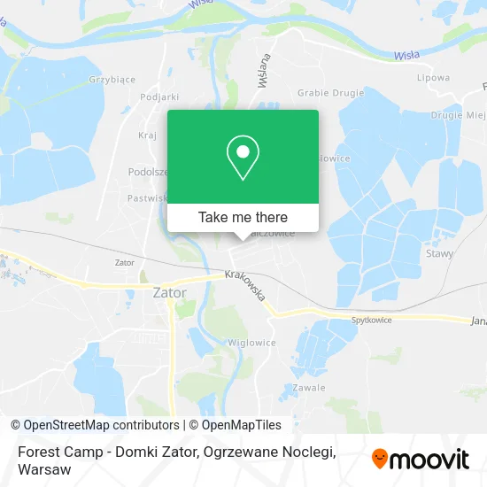 Карта Forest Camp - Domki Zator, Ogrzewane Noclegi