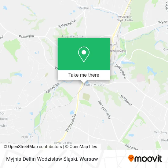 Карта Myjnia Delfin Wodzisław Śląski