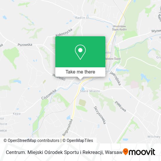 Centrum. Miejski Ośrodek Sportu i Rekreacji map