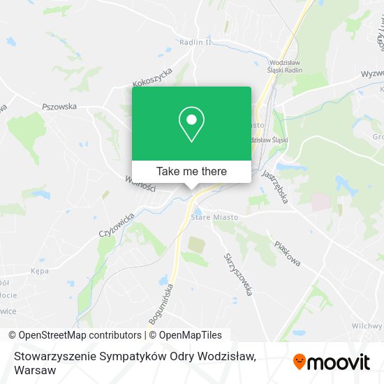 Stowarzyszenie Sympatyków Odry Wodzisław map