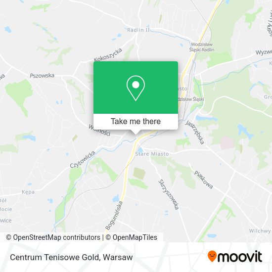 Centrum Tenisowe Gold map