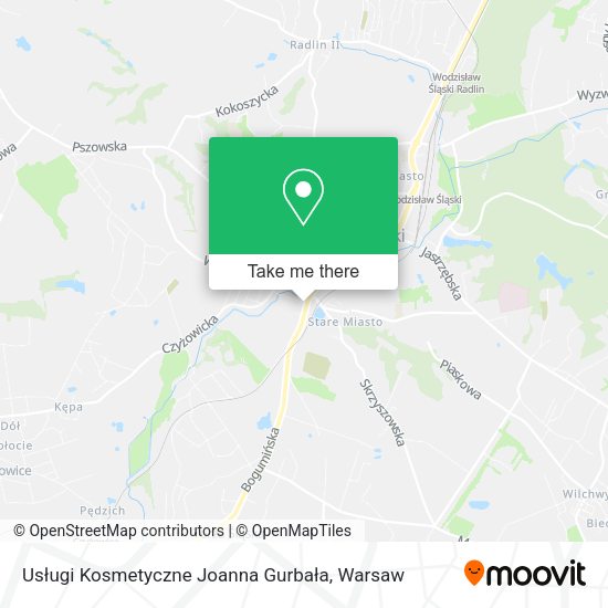 Usługi Kosmetyczne Joanna Gurbała map