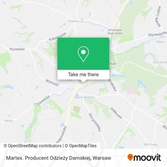 Martex. Producent Odzieży Damskiej map