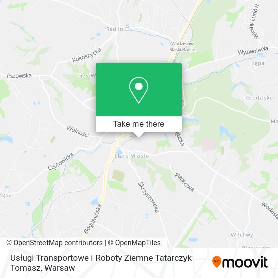 Usługi Transportowe i Roboty Ziemne Tatarczyk Tomasz map