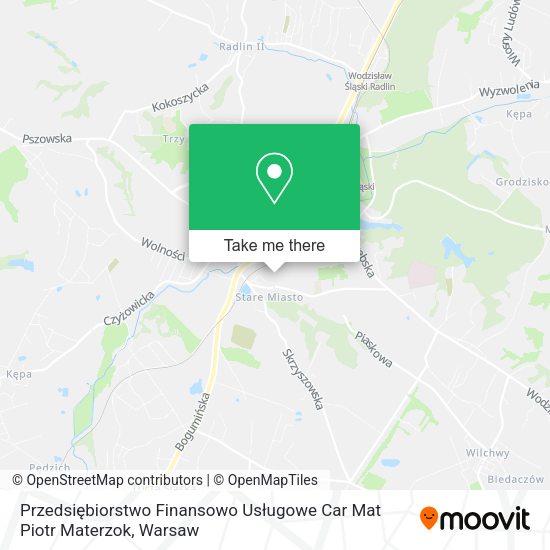 Przedsiębiorstwo Finansowo Usługowe Car Mat Piotr Materzok map